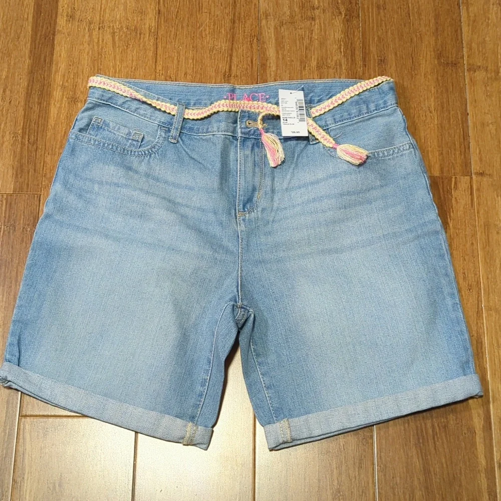 The Children's Place Midi Mi-Long Denim Shorts Savannah Wash …